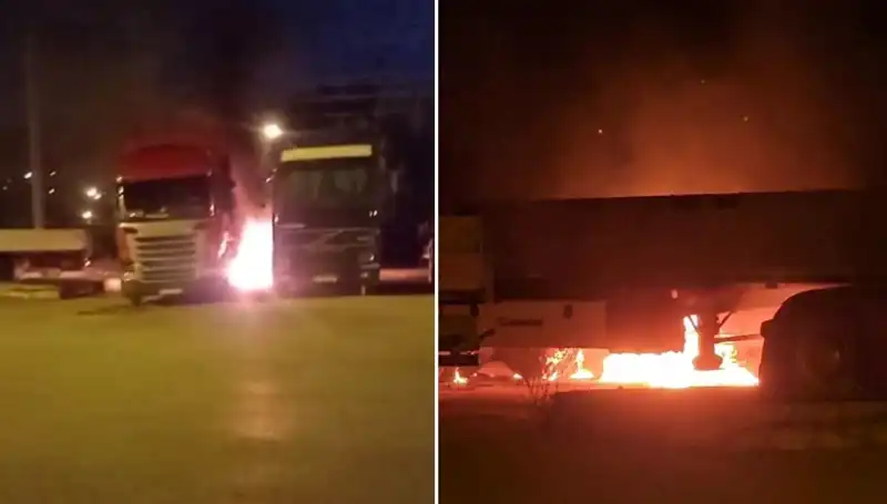Park Halindeki Tırlara İnhisar'da Yangın: Sebebi ve Sonrası