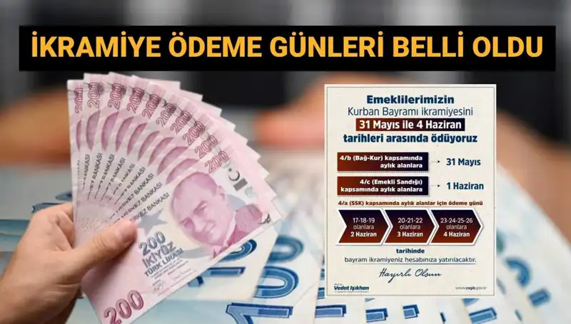 Emeklilerin Bayram İkramiyeleri Hesaplara Ne Zaman Geçecek?