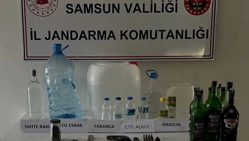 Samsun’da Sıkı Takip: Sahte İçki Operasyonu ile Litrelerce İçki Ele Geçirildi!